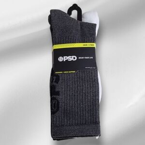 New Mens Psd ((3 Pair Pack)) Crew Socks